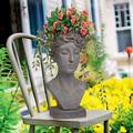 Design Toscano Flora, Roman Nymph of Flowers Sculptural Head Planter DS19184